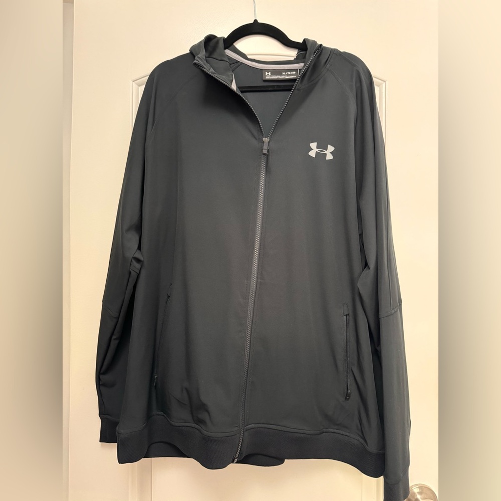 Grey Under Armor hooded zip up